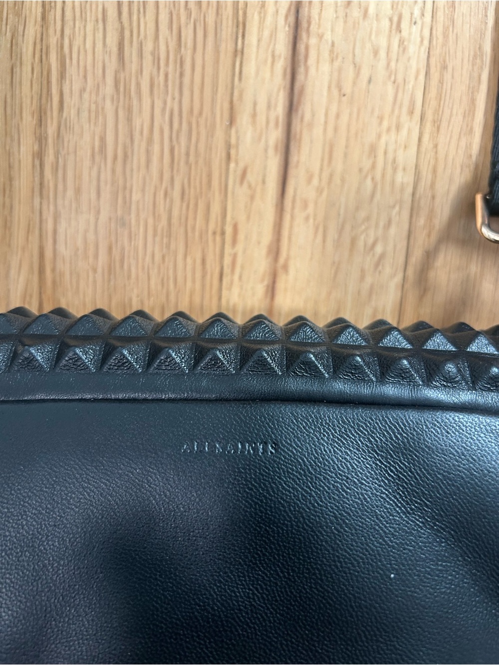 Allsaints Ezra Pin Studded Leather Crossbody - Black - Picture 11 of 11